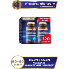 Nutraxin Magnezyum Complex 2. %50 - 2X60 Tablet - Bisiglinat - Taurat - Malat - Sitrat - B6