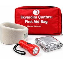 Doğal Eczane Motosiklet Yol Güvenliği Ilk Yardım Çantası 50 Parça Boyunluklu