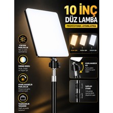 Moxti Kare Profesyonel Fotoğraf ve Video Için 10 Inç Ring Light Stüdyo 2,1 Metre Aydınlatma