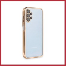 Bezos Samsung Galaxy A13 4g Uyumlu Kılıf Lensli Silikon - Gold Strsnl