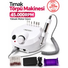 Moxti Elektrikli Profesyonel Tırnak Törpü Makinesi – Manikür & Pedikür Frezesi, 45.000 Rpm, Çift Yönlü