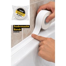 Sgs Koşe Sızdırmazlık Bandı | Duşakabin Banyo (Akrilik) 38 mm x 3,35 mt Beyaz | Mutfak Küvet Lavabo Su Sızdırmaz Bant
