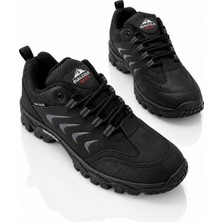 Tonny Black Erkek Siyah Gümüş Termo Taban Rahat Bağcıklı Outdoor Ayakkabı