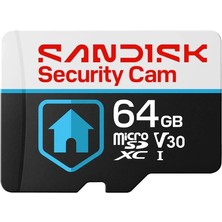 Sandisk Sandısk Security Cam 64GB 100/40MB/S Microsdxc V30 Güvenlik Kamerası Hafıza Kartı SDSQSNR-064G-GN6IN