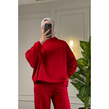 Suede Style 6770 - Şık Rahat Salaş Modal Alt Üst Tesettür Takım