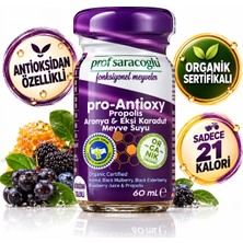Prof Saracoğlu Prof Saraçoğlu Pro–Antioxy Organik Propolis Aronya Ekşi Karadut Meyve Suyu 300 mL Şeker ve Tatlandırıcı İçermez