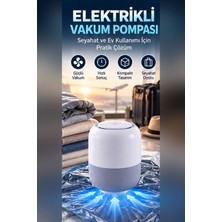Voltix Elektrikli Vakum Pompası Seyahat Çantaları İçin Taşınabilir Beyaz Renkli Pratik Kullanım