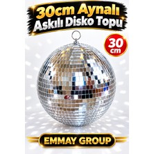 İTHAL 30 cm Aynalı Askılı Disko Topu – Dekoratif Parti ve Etkinlik Süsü – Yüksek Kalite