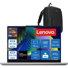 Lenovo Ideapad 5 2-In-1 14AHP11 Amd Ryzen 7 250 96GB Ddr5 512GB SSD Amd Radeon 780M 14" Wuxga IPS Dokunmatik Freedos Taşınabilir Bilgisayar 883UJ000UTRF50 + Zettaçanta