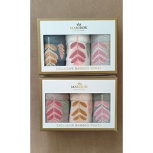 A.Z.H. Maribor (Kutulu 6.lı Set) 3D Nakışlı Premium 30X50 cm Mutfak Havlusu %70 Bambu , %30 Pamuk