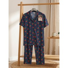 Kirazlı Yumuşacık Pijama Takımı