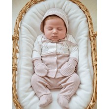 Masal Bebe Gaye Bebe Kız 0-3 Ay Kuş Çiçek Nakışlı 5li Hastane Çıkış Seti
