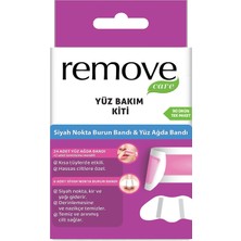 Remove Care Yüz Bakım Kiti: 6'lı Siyah Nokta Burun Bandı & 24'lü Yüz Ağda Bandı Hassas Ciltler