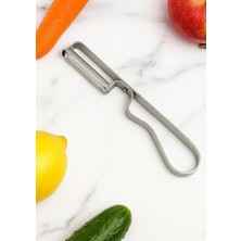 Proalet Paslanmaz Çelik Düz Yan Soyacak, Tırtıklı Hassas Bıçaklı Sebze Meyve Soyucu, Mutfak Için Ergonomik Metal Soyma Aleti