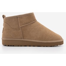 Marjin Kadın Içi Kürklü Günlük Bot Pasep Camel Süet