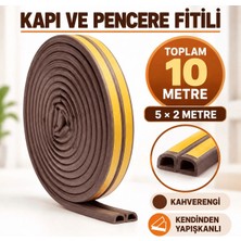 Trendhane Kahverengi Kapı ve Pencere Fitili Kendinden Yapışkanlı 5 x 2 Metre Toplam 10 Metre