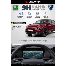 S-Dizayn Citroen C4 Feel Bold/shine/bold 9h Nano Gösterge Ekran Koruyucu (Parlak) 2021-2025 A+ Kalite