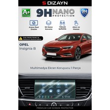 S-Dizayn Opel Insignia 8 Inç 9h Nano Multimedya Ekran Koruyucu (Parlak) 2017-2022 A+ Kalite