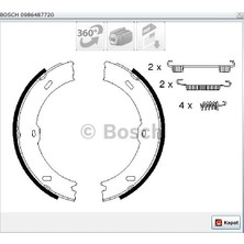 Bosch El Fren Balatası Crafter (06-16) Sprınter W906 (06-18) Sprınter W907 (018>) Tekteker 180X25 mm  Yay Takımlı