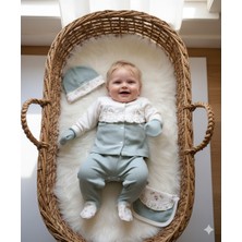 Masal Bebe Gaye Bebe Kız 0-3 Ay Çiçek Nakışlı 5li Hastane Çıkış Seti