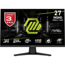 MSI 27 Msı Mag 274QF X24 Wqhd Rapıd IPS 240HZ 0.5ms