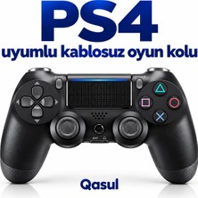 Qasul Ps4 Siyah Wireless Gamepad Joystick Kablosuz Ps4 Oyun Kol