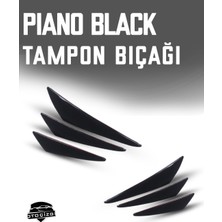 OtoÇizgi Tampon Bıçağı Her Araca Uyumlu Universal Piano Black 6\'lı Kanatlı Tampon Bıçağı