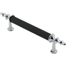 İlkyaz Fashion If 10 Adet Krom - Siyah Boru Kulp 9.6cm