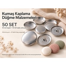 YF Store 20,4 mm (32NO) Kancalı Kumaş Kaplama Kapsül Düğme 50 Takım