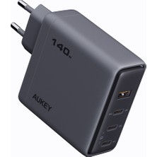 Aukey Pa-C6-Gy Comet Mix 140W 4 Port Pd Destekli Gan Duvar Şarj Cihazı - Gri