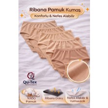 Qulothes Kaşkorse Hava Alan Kumaş Pamuklu Yüksek Bel Kadın Külot