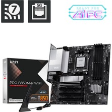 MSI Msı Pro B850M-P Wıfı Ddr5 Am5 8200MHZ(OC) HDMI Dp 3x M.2 USB 10GBS 5g Lan Wı-Fı 7 Matx