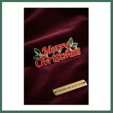En-Cag Yılbaşı Temalı Merry Chirstmas Yazılı Broş Bss
