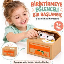 Shopfocus Çocuklar Için Para Kumbarası Kedi Figürlü Sevimli Kedi Kumbara Pil Ile Çalışmaktadır Piller Kutuya Dahil (Değildir)