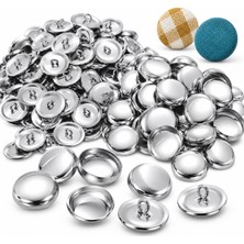 YF Store 28 mm (44 No) Kumaş Kaplama Boş Kapsül Düğme 50 Takım