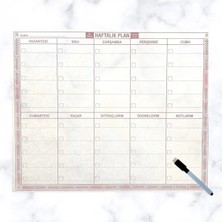 İlkyaz Fashion Pratik Kullanım Için Şeffaf Yapışkanlı Haftalık Planlayıcı 40 Cm-50 cm