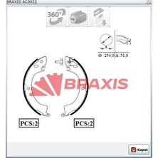 Braxis Arka Pabuçlu Balata Mıtsubıshı L200 (86-96) L300 I (80-87) L300 Iı (86-13) Pajero I (82-91) Pajero Iı (96-99)