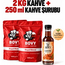 Bovy Craft Coffee Royal Blend 2 x 1 kg Kahve + 250 ml Kahve Şurubu