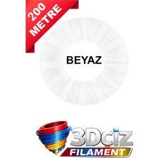 3D Çiz Pla 3D Kalem Filament Pla Beyaz Renk 1 ALANA 1 BEDAVA (20X5 Metre) 100 Metre Pla Filament