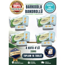 Paket Çiâlis 20 Mg 4'lü Hap Toplam 16 Adet Tablet Orijinal Bandrollü Prospektüslü Garantili Kuvvetlendirici_kaldırıcı_destek_takviye_erkek CIALIS_20MG_100MG_HAP