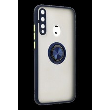 sbodurhome Huawei P40 Lite E Montreal Yüzüklü Silikon Kapak - Lacivert