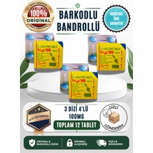 Paket VEĞÂHAP100MG X3 Dizi 12 Kullanım Güc Kuvvet Verırcı Destek Performans Erkeközel Tablet