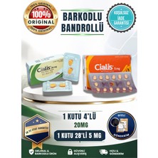C!ALIS5MGHAP + C1ALIS20MG 2'li Kampanya Paket Kuvvetlendirici Güçlendirici Geciktirici Prostat 100%ETKI Erkeklerözel Sertlesticihap CIALIS_5MG_20MG_TABLET