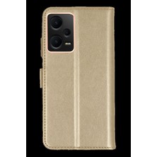 sbodurhome Xiaomi Redmi Note 12 5g Trend S Kapaklı Kılıf - Gold