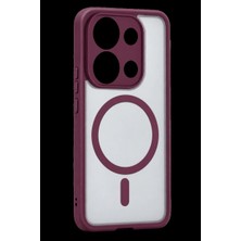 sbodurhome Xiaomi Redmi Note 13 Pro 4g Loji Magsafe Kapak - Bordo