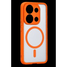 sbodurhome Xiaomi Redmi Note 13 4g Loji Magsafe Kapak - Turuncu