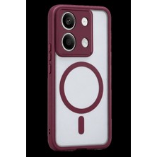 sbodurhome Xiaomi Redmi Note 13 5g Loji Magsafe Kapak - Bordo
