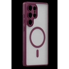 sbodurhome Samsung Galaxy S26 Ultra Loji Magsafe Kapak - Bordo