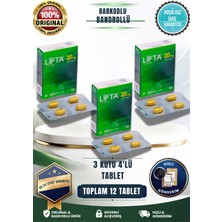 Paket L'ıfta_tablet X3 Kutu Içinde 4'lü Toplam 12 Adet Tablet 20MG_HAP Orijinal 100%GARANTILI_PERFORMANS_KUVVET_DESTEK ERKEKLERÖZEL_HAP_LIFTA_20MG_4