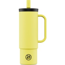 24 Bottles Straw Cup Citrus Pipetli Paslanmaz Çelik Termos 800 ml